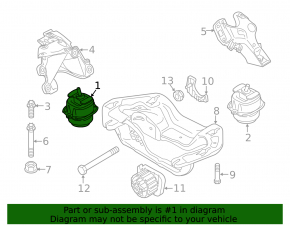 Pernele motorului stânga BMW X5 E70 07-13 3.0