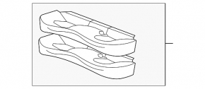 Подушка заднего ряда сидений Cadillac CTS 14-15 кожа бежевая, под чистку
