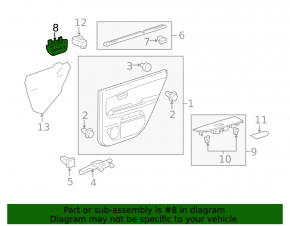 Ручка двери внутренняя задняя левая Lexus RX300 RX330 RX350 RX400H 04-08 серая