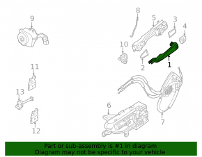 Ручка двери внешняя передняя левая Nissan Sentra 20-24 keyless