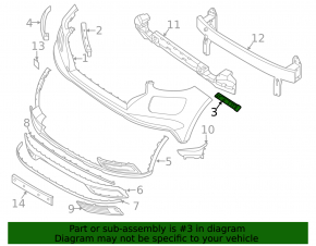 Крепление переднего бампера левое крыло Hyundai Venue 20-26