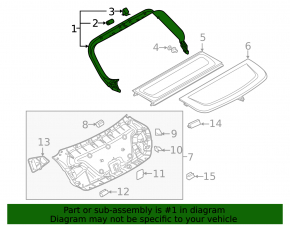 Обшивка двери багажника верхняя Audi A5 F5 18-25 5D черная, царапины