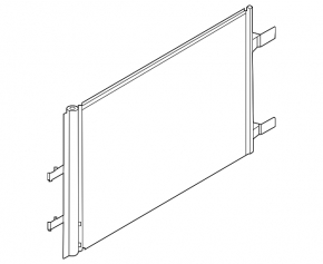 Radiatorul condensatorului de aer condiționat Nissan Rogue 21-23