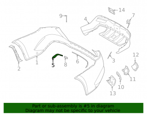 Ornament bară spate dreapta pentru Mercedes GLE 53/63 21-26, superior, pachet AMG, pachet nocturn