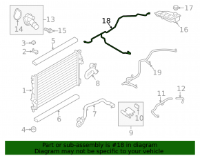 Патрубок охлаждения обратка Ford Escape MK3 17-19 2.5