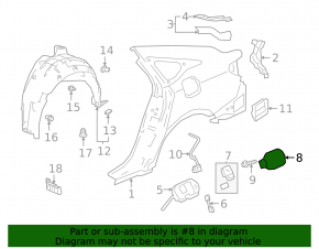 Лючок бензобака Honda Accord 18-22