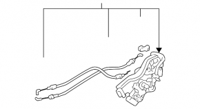 Замок двери задней правой Lexus RX300 98-03