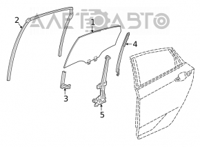Стекло двери задней правой Honda Civic X FC 16-21 4d царапины