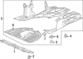 Защита двигателя передняя Honda Civic XI FE/FL 22-26 2.0, 1.5T