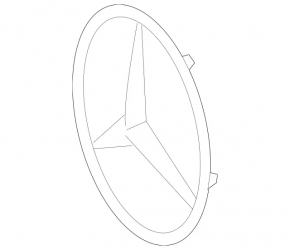 Эмблема решетки радиатора grill Mercedes W213 E 17-20 хром, AMG pkg
