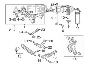 Амортизатор задний правый Chevrolet Equinox 18-24 LYX, LSD FWD с опорой
