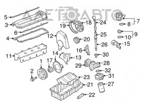 Крышка клапанная VW Jetta 11-15 USA 2.0