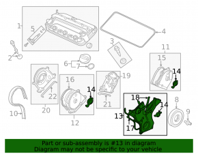 Передняя крышка ремня ГРМ Acura MDX 14-20