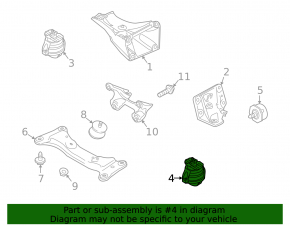 Подушка двигателя левая BMW 1 E82 08-13 N51, N52, N55