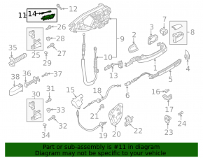 Mâner interior ușă spate stânga pentru Audi A6 C8 19-25, carcasă neagră