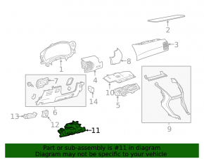 Capacul torpedoului pentru piciorul șoferului Lexus NX200t NX300 NX300h 15-21 negru