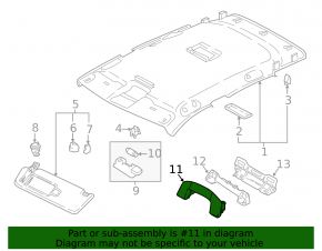 Ручка потолка задняя левая VW Tiguan 22-24 серая