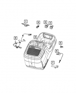 USB Hub Chrysler Pacifica 17-20
