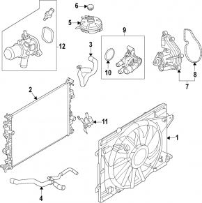 Корпус термостата в сборе Ford Escape MK4 23-26 1.5T