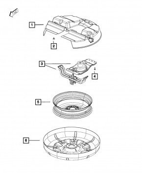 Крепление запасного колеса Dodge Grand Caravan 11-20