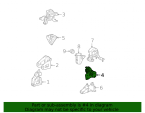 Подушка двигателя левая Toyota Prius 30 10-15