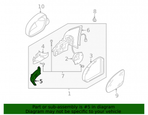 Поворотник зеркала левый VW Jetta 05-10