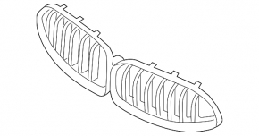 Решетка радиатора grill BMW 8 G16 20-25