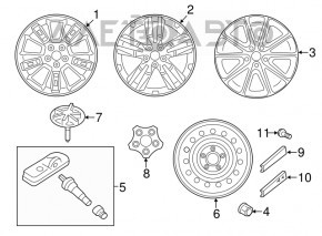 Запасное колесо докатка Kia Soul 14-19 R16 125*70