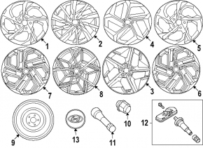 Диск колесный R19x7.5J ET51 Hyundai Tucson 25-26 тип 6