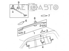 Рейлинги продольные 2шт Lexus GX470 03-07