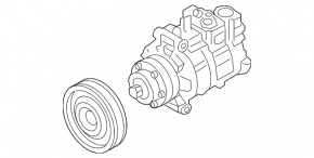 Компрессор кондиционера Audi Q5 80A 18-20 2.0T