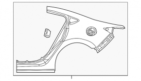 Apusul aripii spate stânga Mazda 6 13-17