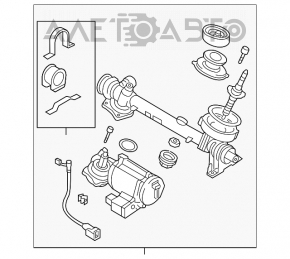 Рейка рулевая VW Passat b8 16-19 USA электро