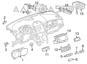 Щиток приборов Chevrolet Malibu 13-15