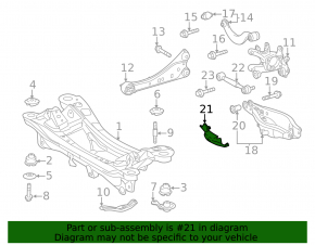 Placă arc braț de control inferior, spate dreapta, Lexus CT200h 11-17