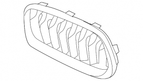 Решетка радиатора grill правая BMW X2 F39 18-23 хром