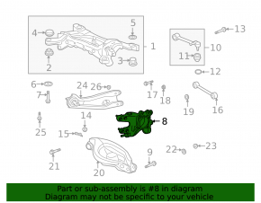 Цапфа задняя правая Acura MDX 07-13