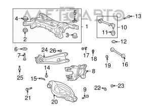Цапфа задняя правая Acura MDX 07-13