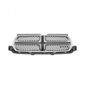 Решетка радиатора grill Dodge Durango 11-13 хром обрамления, черн сетка