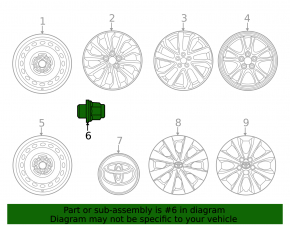 Гайка колесная d21 M12x1.5 Toyota Camry v55 15-17 тип 1