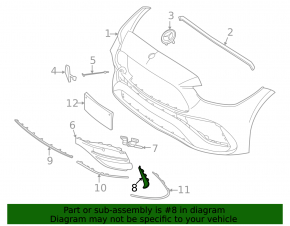 Capac bara față stânga Mercedes Clasa C W206 300 22-25 AMG pachet