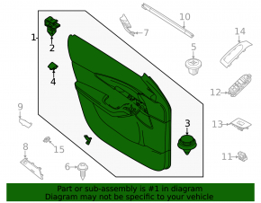 Обшивка двери карточка передняя правая Mazda CX-30 20-23 ткань темно-синяя
