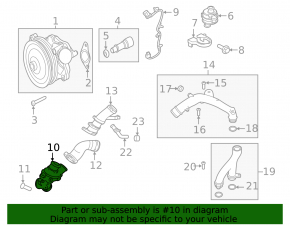 Корпус термостата Land Rover Range Rover 15-19 3.0
