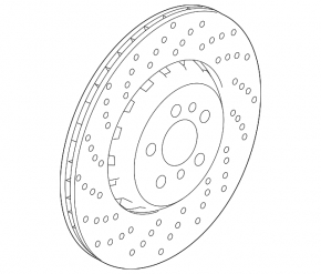 Disc de frână spate dreapta pentru BMW 5 F90 17-23 M5, perforat