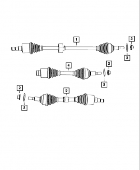 Привод полуось передняя левая Chrysler 200 11-14 2.4 6-speed