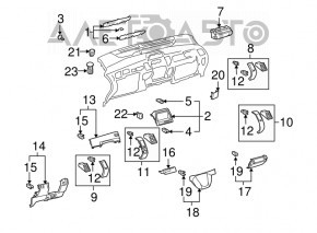 Воздуховод центральный левый Toyota Prius 20 04-05