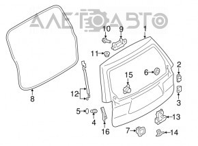 Замок двери багажника Subaru Outback 15-19