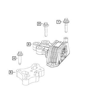 Подушка двигателя левая Fiat 500L 14-16 1.4T
