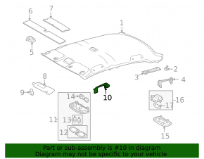 Ручка потолка задняя левая Toyota Prius 20 04-09 беж