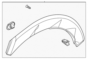 Ornamente aripă spate stânga Hyundai Ioniq 5 22-24 negru